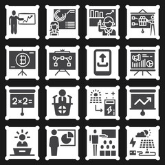 16 pack of convent  filled web icons set