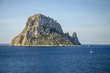 Fototapeta na wymiar Lonely rocky island near to Ibiza, Spain