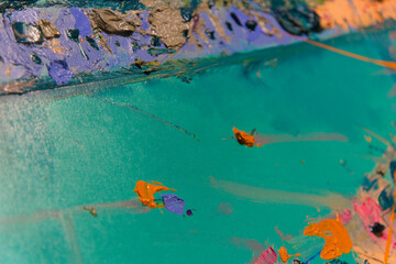 Fototapeta na wymiar paint Venice abstract canvas