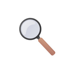 Magnifying glass icon. Magnifier concept. Vector flat illustration. Isolated on white background.