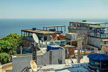 Favela Vidigal in Rio de Janeiro, Brazil