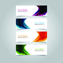 Naklejka premium Vector Abstract banner web template