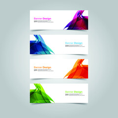 Fototapeta premium Vector Abstract banner web template