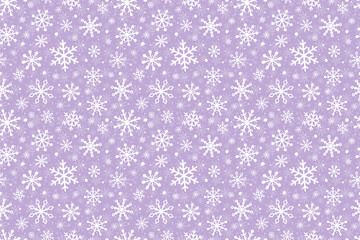 Christmas background with snowflakes. Design of winter seamless pattern. Vector