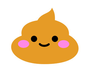 ウンチ顔頬(茶色)