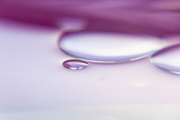 Purple Abstract Oil Drops in Water