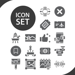 Simple set of fine related filled icons.