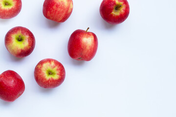 Fresh apples on white background.