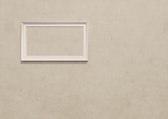 white frame on a wall