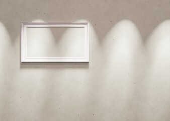 white wall with frame