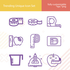 Simple set of criterion related lineal icons.