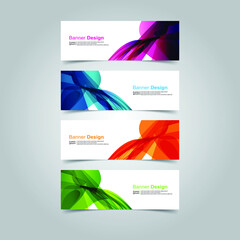 Naklejka premium Vector Abstract banner web template