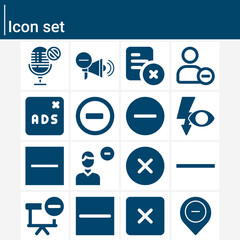 Simple set of impurities related filled icons.