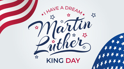 Martin Luther King Day Poster Or Banner Background - obrazy, fototapety, plakaty