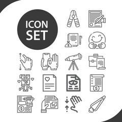 Simple set of squeeze related lineal icons.