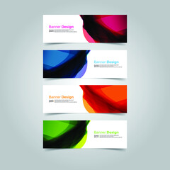 Fototapeta premium Vector Abstract banner web template