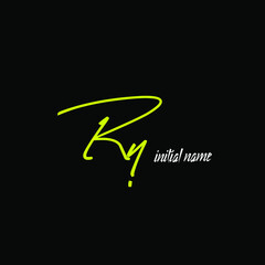 RN handwritten logo for identity