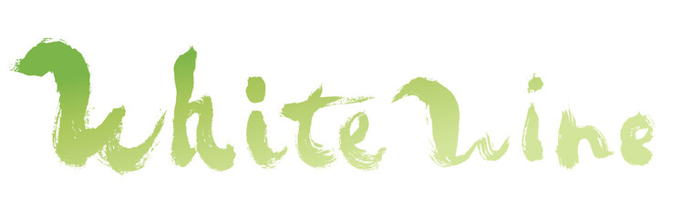 「WhiteWine」という手書き文字素材
