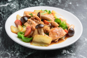 鶏肉と野菜のオイスターソース炒め