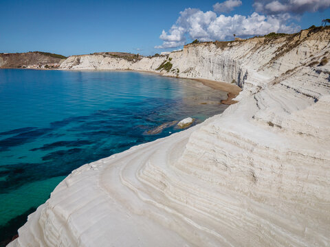 Scala dei Turchi Stair of the Turks, Sicily Italy, Scala dei Turchi. A rocky cliff on the coast of Realmonte, near Porto Empedocle, southern Sicily, Italy. Europe