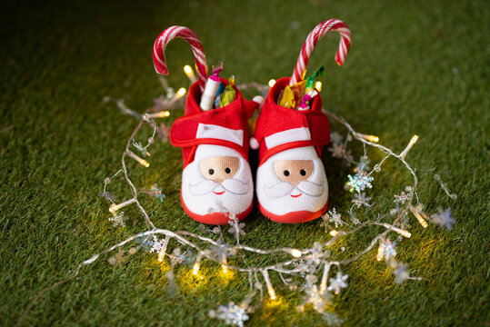 Kunderschuhe mit S&uuml;ssigkeiten zum Nikolaustag