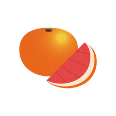 tangerine fruit icon vector design