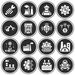 16 pack of industries  filled web icons set