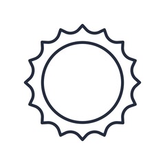Sun symbol icon. Solar energy concept vector illustration.