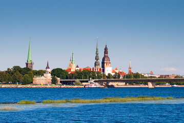 Riga, Latvia,city view from the embankment