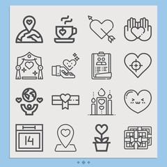 Simple set of sexes related lineal icons.