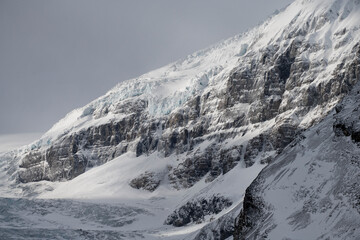 Fototapeta na wymiar Snow and glacier ice covered mountain