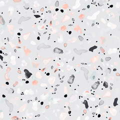 Terrazzo Texture Vector. Flooring Seamless Pattern