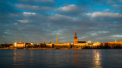 Fototapeta premium Riga, panorama of the city. view of the old town