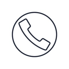 Phone call icon. Ringing phone symbol. Vector illustration.