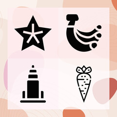 Simple set of legislature related filled icons