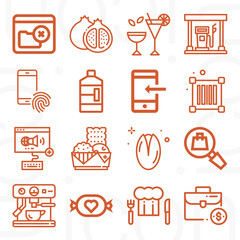 16 pack of es  lineal web icons set