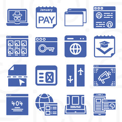 16 pack of creative idea  filled web icons set