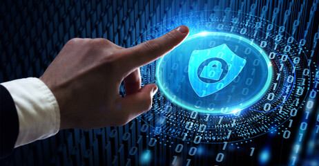 Cyber security data protection business technology privacy concept.
