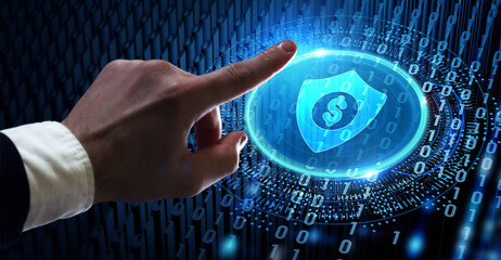 Cyber security data protection business technology privacy concept.
