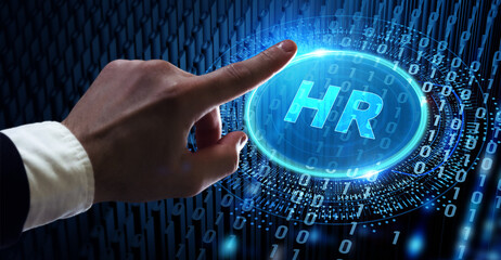 Business, Technology, Internet and network concept. Human Resources HR management recruitment employment headhunting concept.