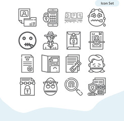 Simple set of mucus related lineal icons.