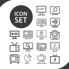 Simple set of receiving system related lineal icons.