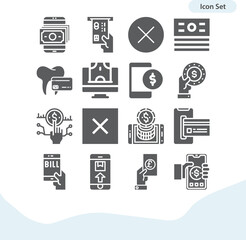 Simple set of debts related filled icons.