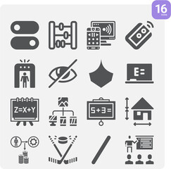 Simple set of systems related filled icons.