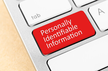 Close-up personally Identifiable information word.