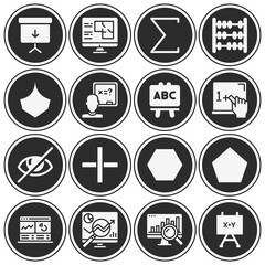 16 pack of breakdown  filled web icons set