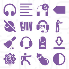 16 pack of liberal  filled web icons set © Nana