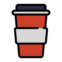 coffee cups icon with filled outline style. Suitable for website design, logo, app and UI.