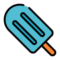 popsicle stick icon with filled outline style. Suitable for website design, logo, app and UI.