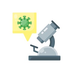 virus search icon in flat style isolated on white background. EPS 10
